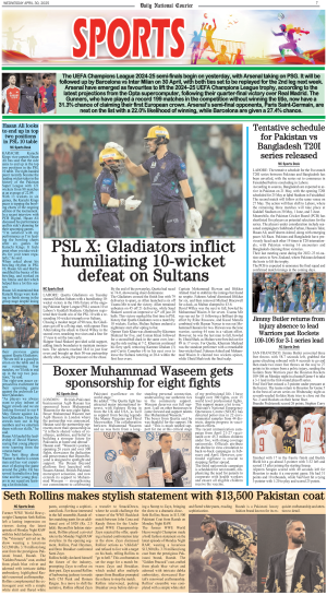 30 April, 2025 | Page Sports