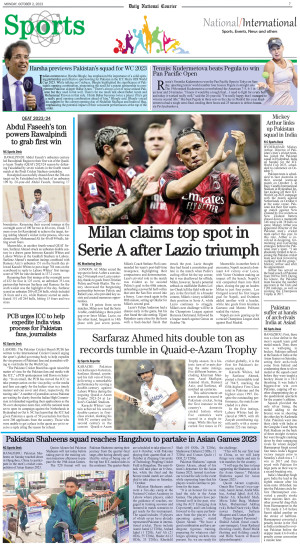 02 October, 2023 | Page Sports