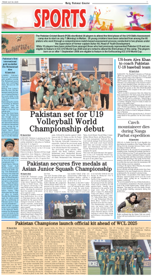 04 July, 2025 | Page Sports