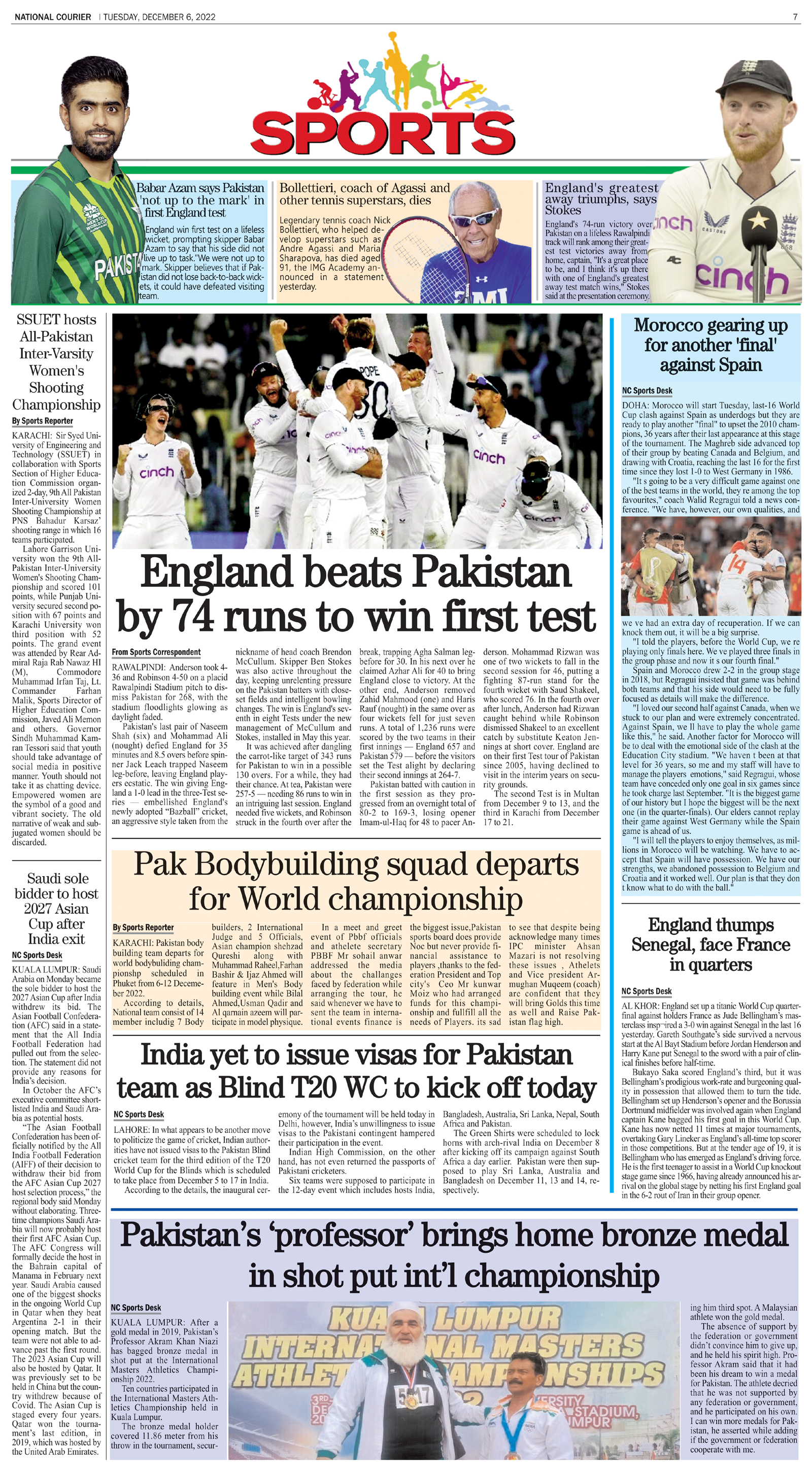 DNC-ePaper | 06 December, 2022 | Sports