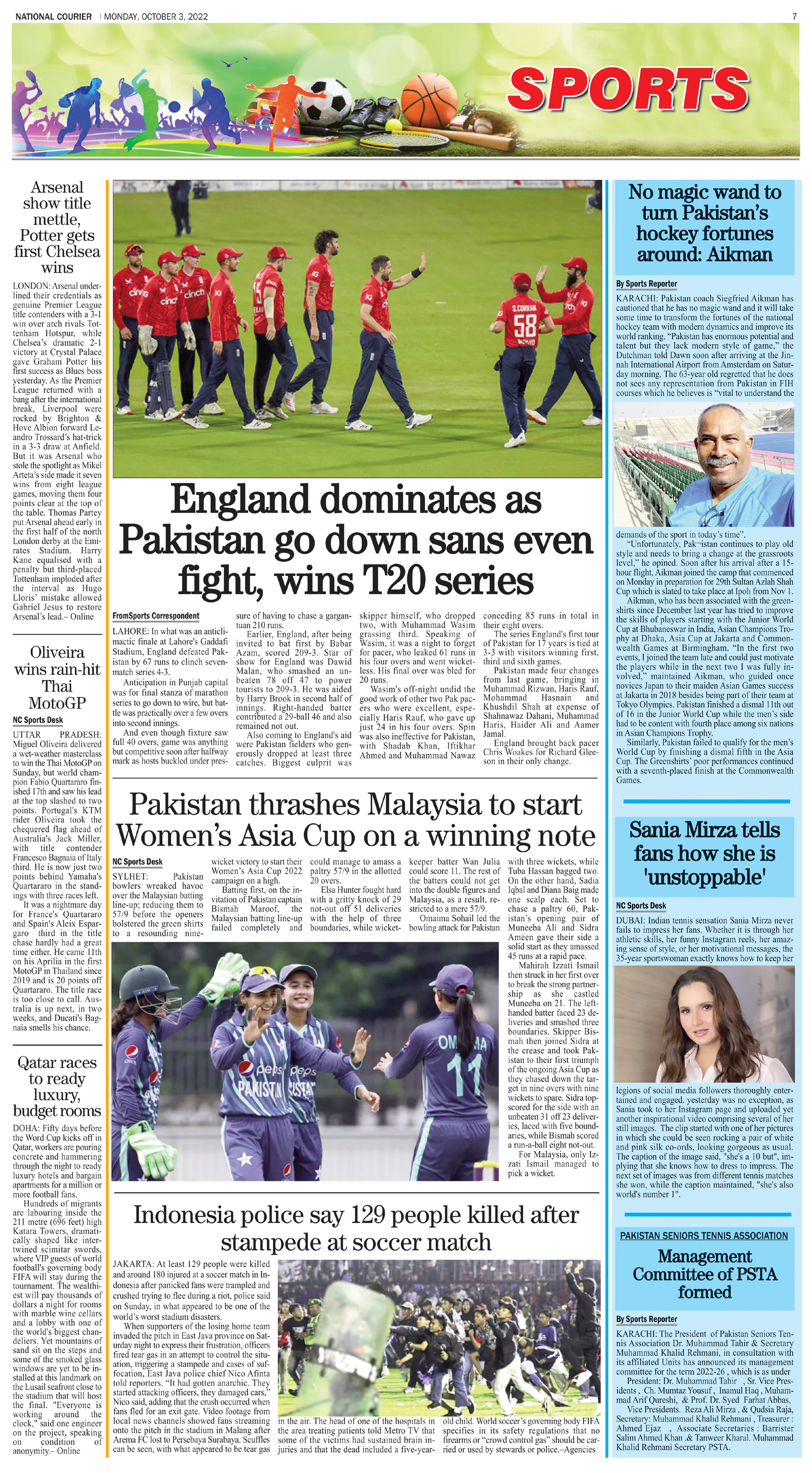 DNC-ePaper | 03 October, 2022 | Sports