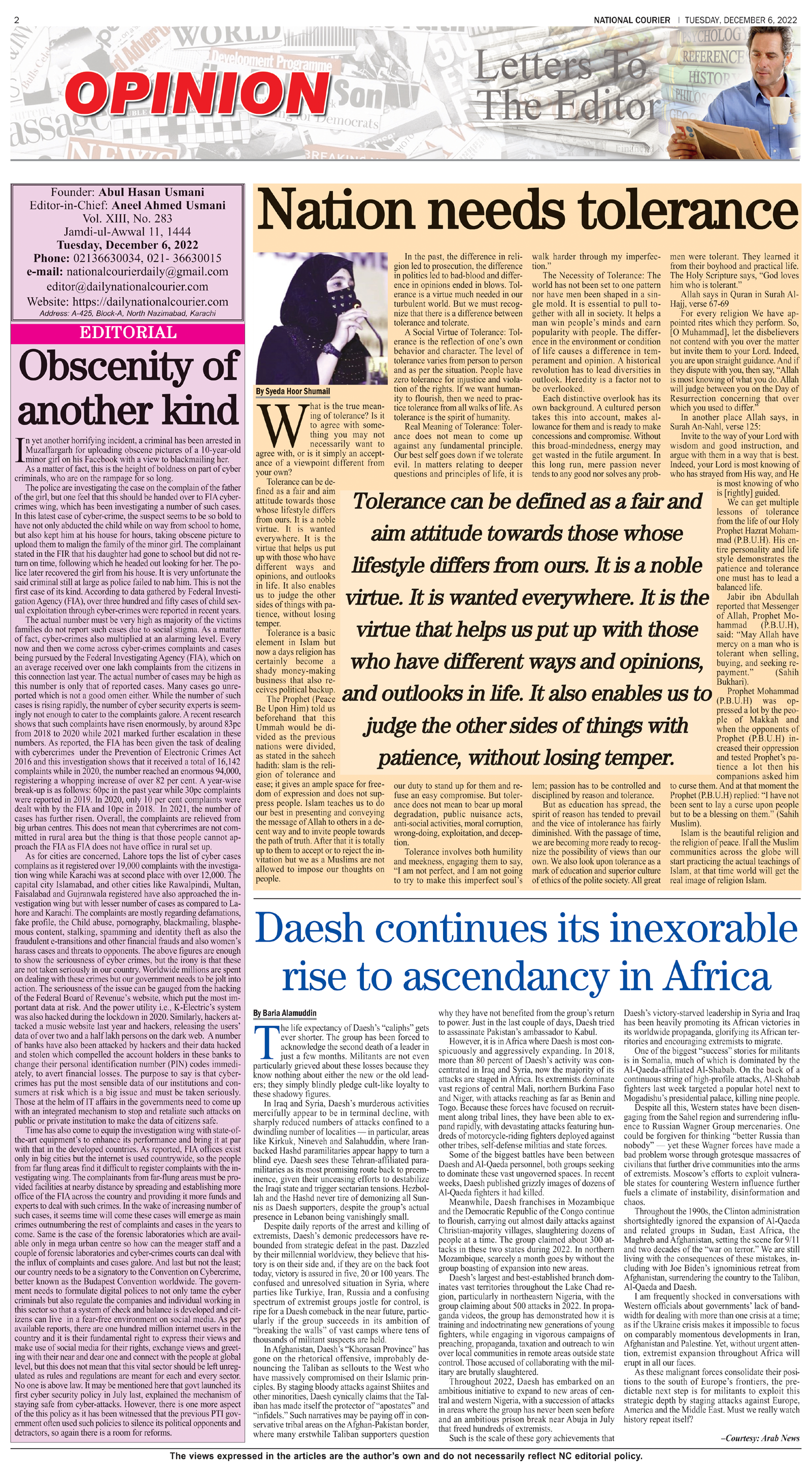 DNC-ePaper | 06 December, 2022 | OP-ED