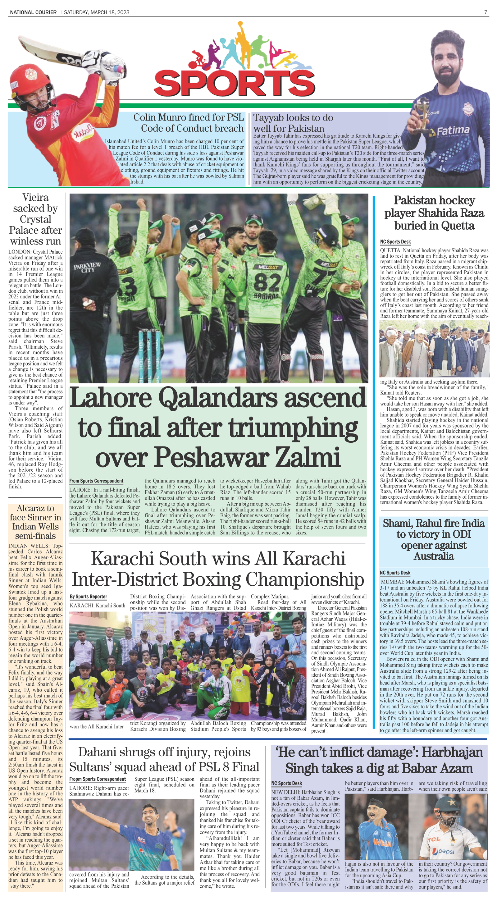 DNC-ePaper | 18 March, 2023 | Sports