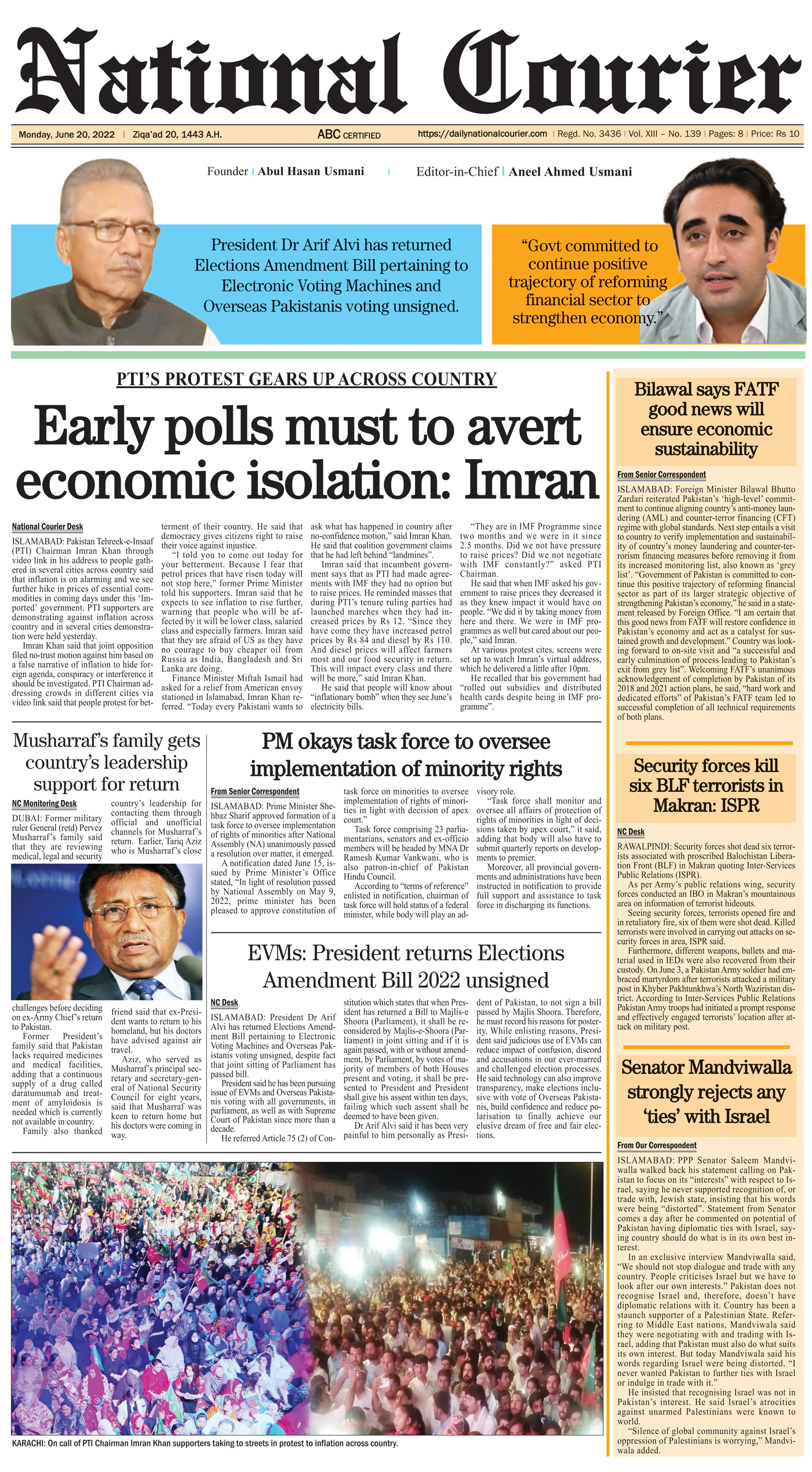 DNC-ePaper | 20 June, 2022 | Front Page