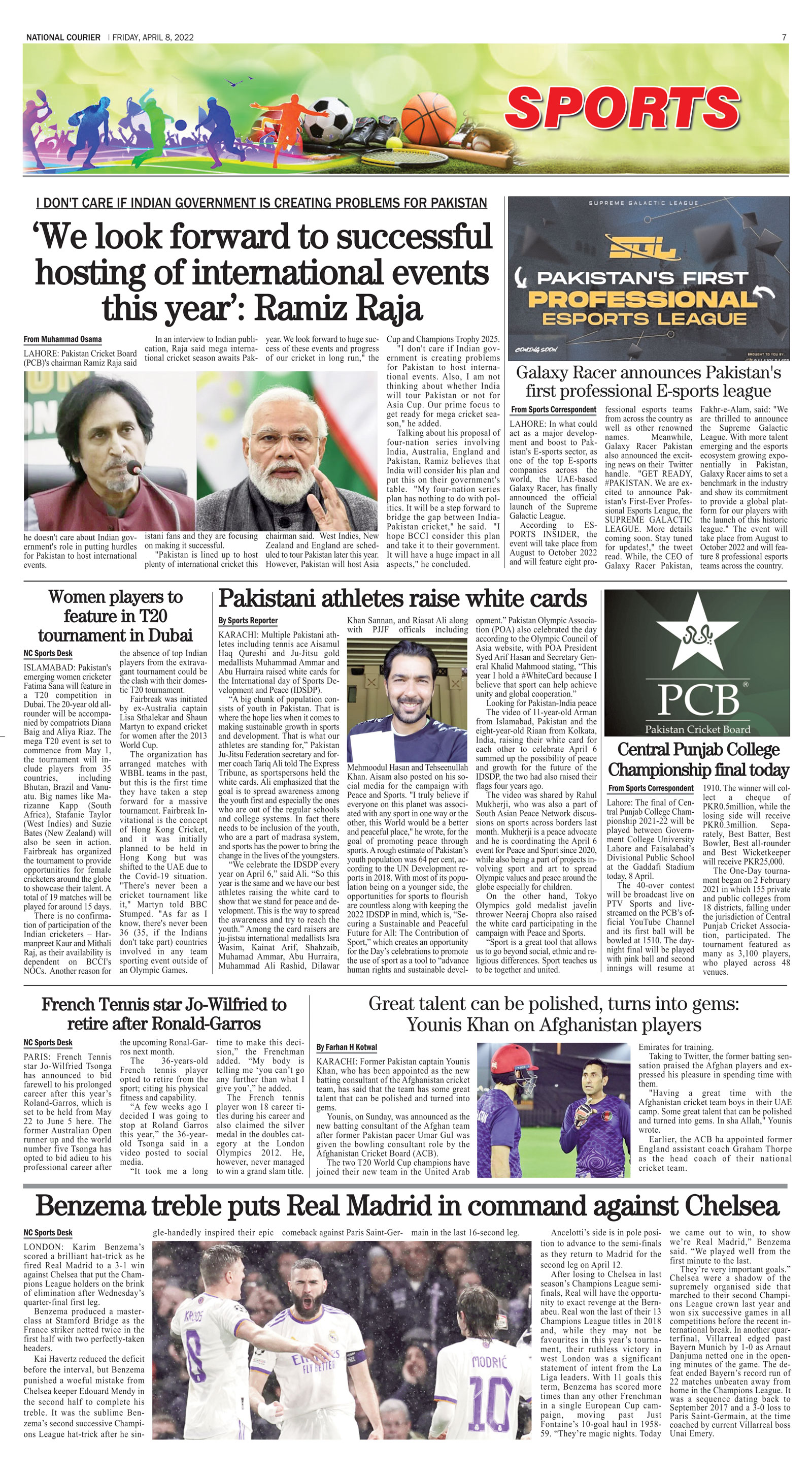 DNC-ePaper | 08 April, 2022 | Sports