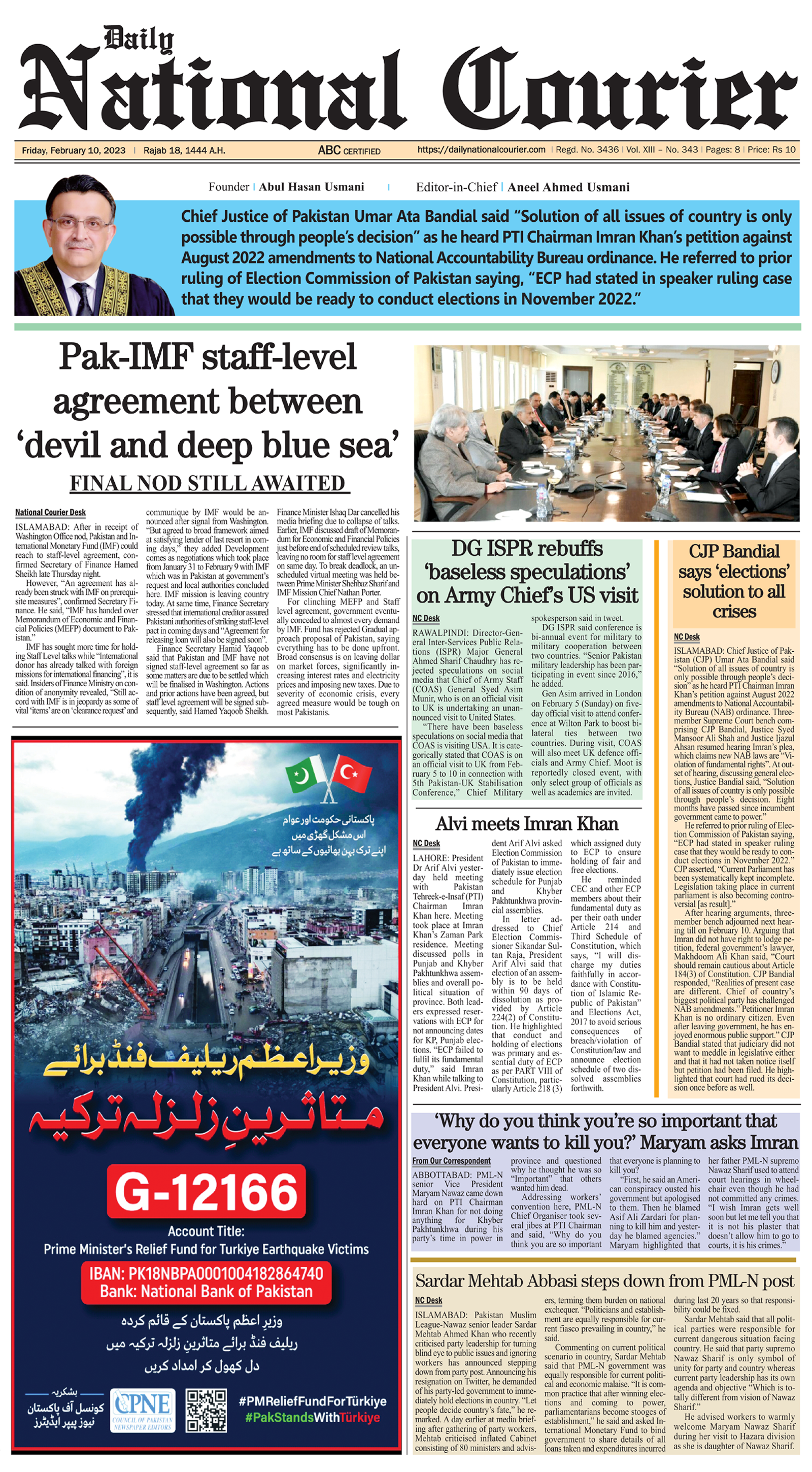 DNC-ePaper | 10 February, 2023 | Front Page