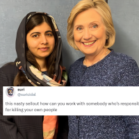 Internet slams ‘nasty sell-out’ Malala for joining forces with Hillary