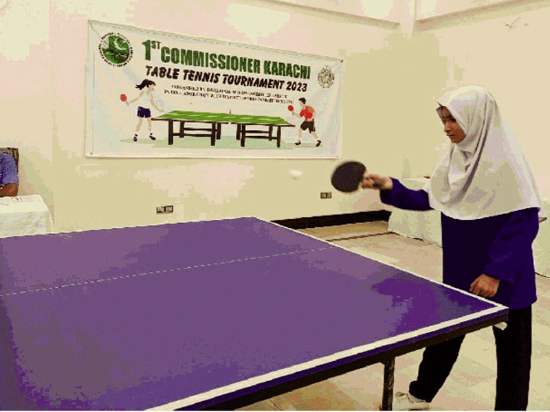 First Commissioner Karachi Table Tennis Tournament boys event enters