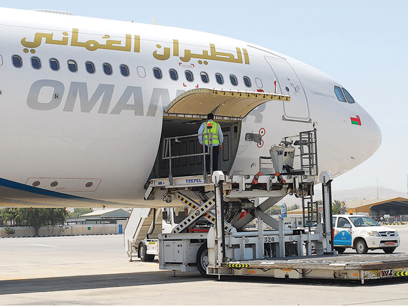 Fifth flight from Oman with relief goods lands