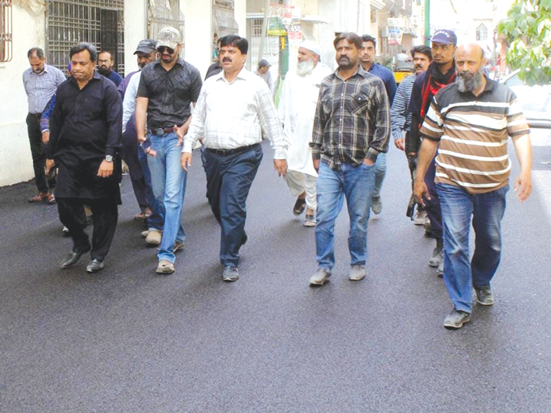 Administrator DMC East inspects development works in PIB Colony