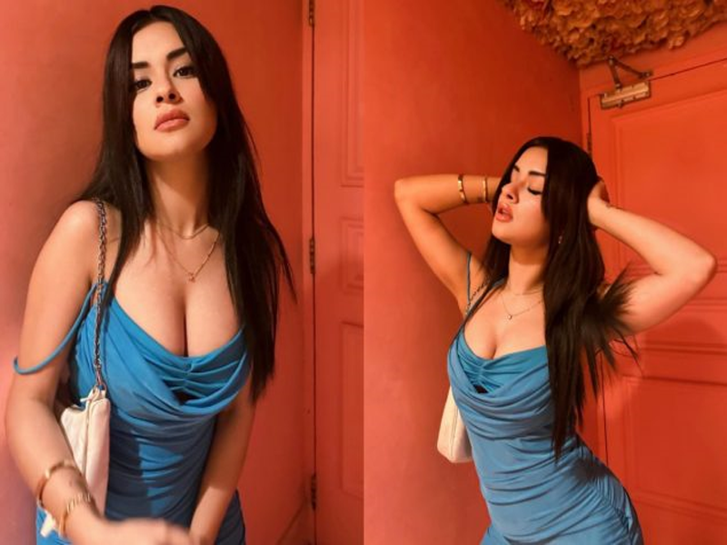 Avneet sizzles in blue bodycon dress Avneet sizzles in blue bodycon dress