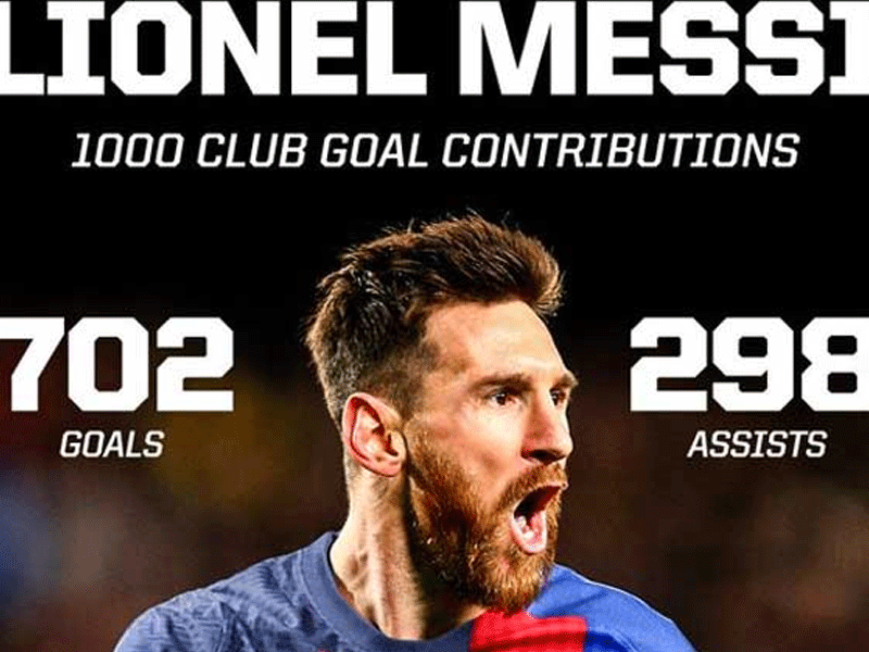 Messi records 1,000th goal contribution, breaks Ronaldo record in PSG win Messi records 1,000th goal contribution, breaks Ronaldo record in PSG win