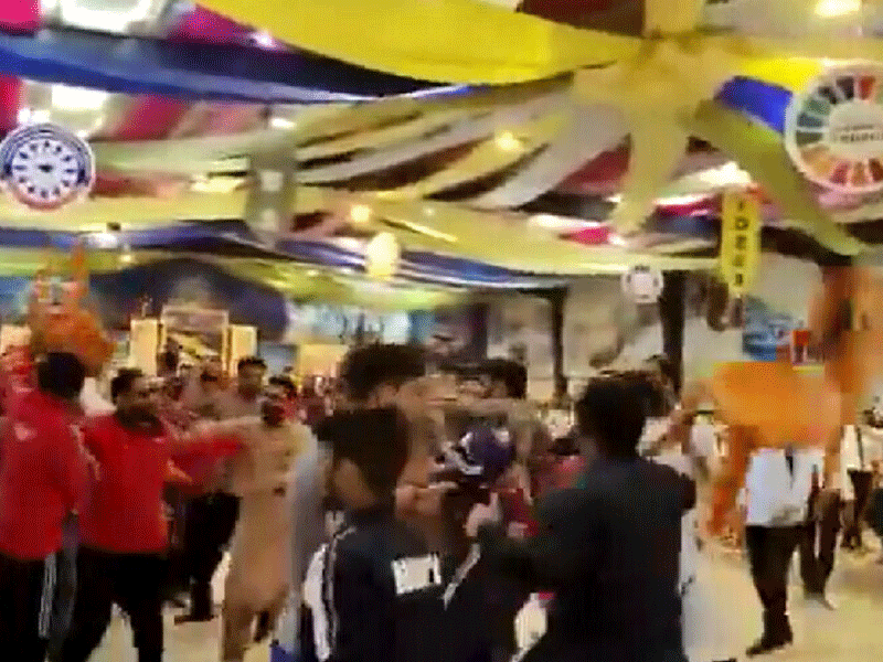 Chair fight erupts between players in National Games Chair fight erupts between players in National Games