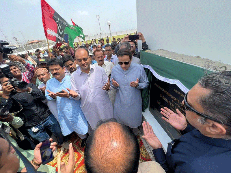 Mayor Karachi inaugurates Hyderi Football Ground, park Mayor Karachi inaugurates Hyderi Football Ground, park