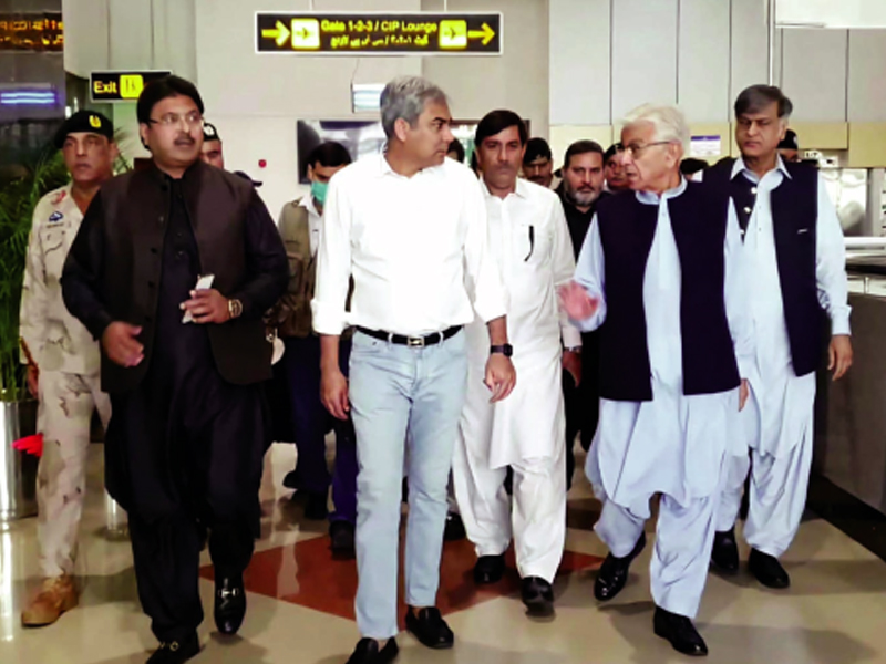 Ministers for Interior, Aviation review facilities at Sialkot Airport