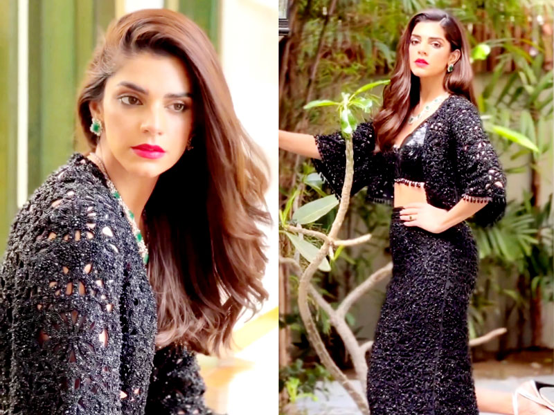 Sanam stuns in black in her latest shoot Sanam stuns in black in her latest shoot