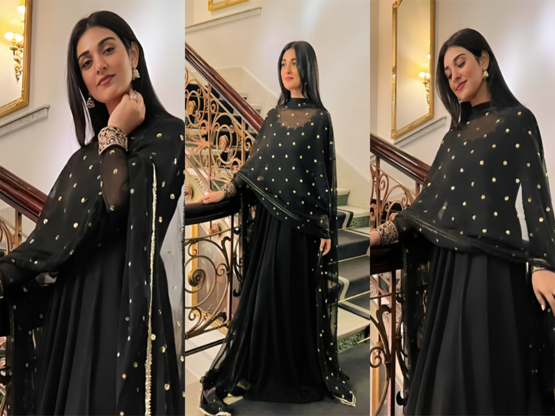 Sarah sizzles in latest black outfit Sarah sizzles in latest black outfit