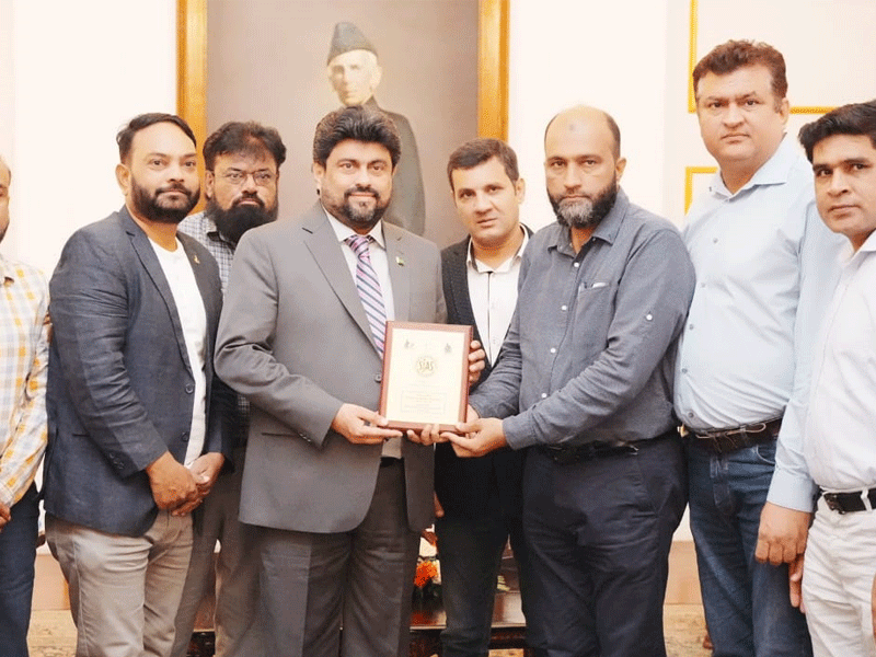 Pakistan Sports Writers Federation delegation meets Governor Sindh Tessori