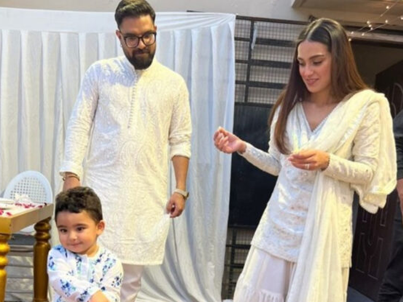 Iqra Aziz, Yasir Hussain look beautiful at family wedding Iqra Aziz, Yasir Hussain look beautiful at family wedding