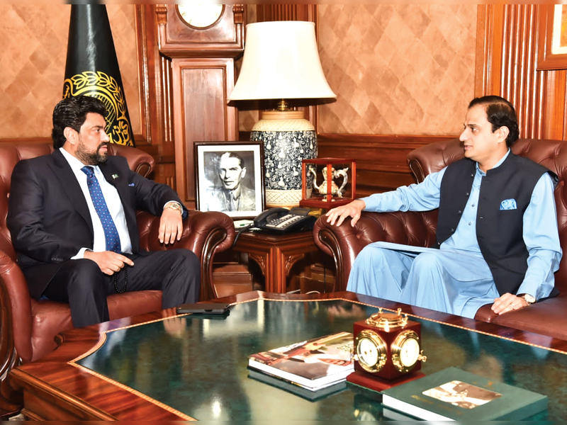 Murtaza Wahab discusses development works with Governor Kamran Tessori