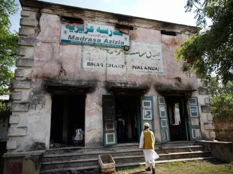 Muslims mourn burning of historic madressah library in Bihar Muslims mourn burning of historic madressah library in Bihar