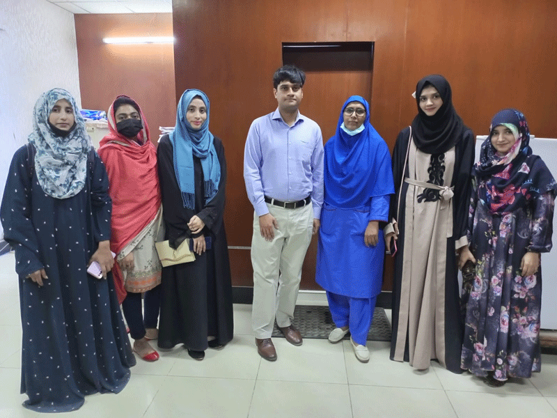 Jinnah University for Women students fulfill NICH needs