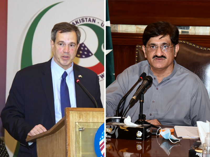 Sindh CM Murad in talks with US envoy discussed flood-relief situation, climate change measures Sindh CM Murad in talks with US envoy discussed flood-relief situation, climate change measures