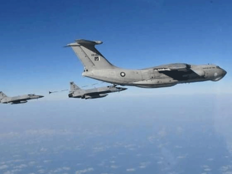 PAF performs Air to Air refuelling during fighter jet deployment at BIAS 2022