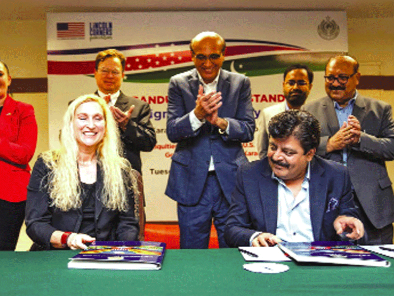 US CG, Sindh Minister sign renewal accord for four Lincoln Corners US CG, Sindh Minister sign renewal accord for four Lincoln Corners