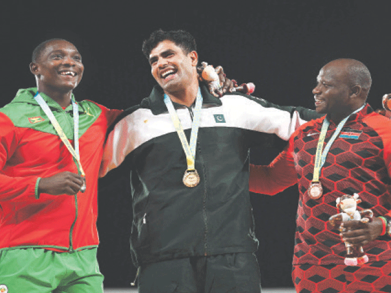 Arshad Nadeem creates history at CWG, wins gold medal Arshad Nadeem creates history at CWG, wins gold medal