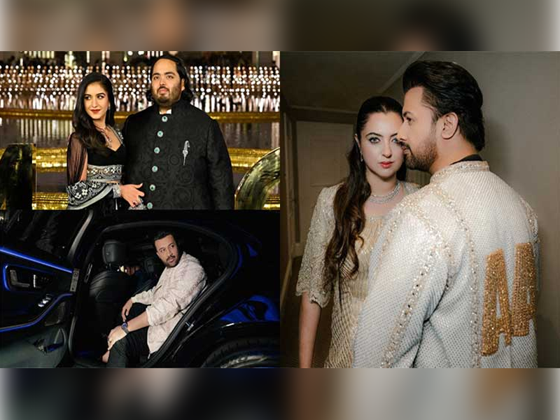 Atif's pictures with wife from Ambani pre-wedding function Atif's pictures with wife from Ambani pre-wedding function