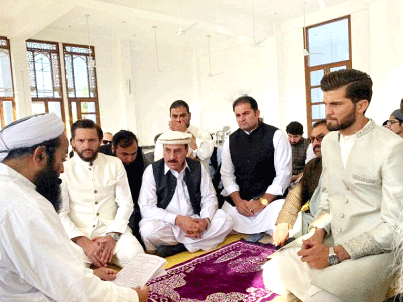 Shaheen Afridi ties knot with Shahid Afridi’s daughter Shaheen Afridi ties knot with Shahid Afridi’s daughter