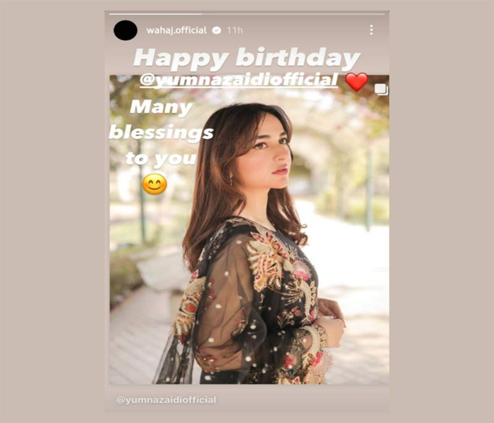 Wahaj expresses heartfelt birthday greetings to Yumna Wahaj expresses heartfelt birthday greetings to Yumna