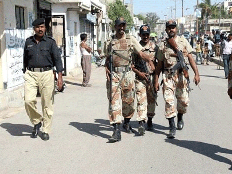 Nazimabad Police-Rangers joint search operation, nabs two