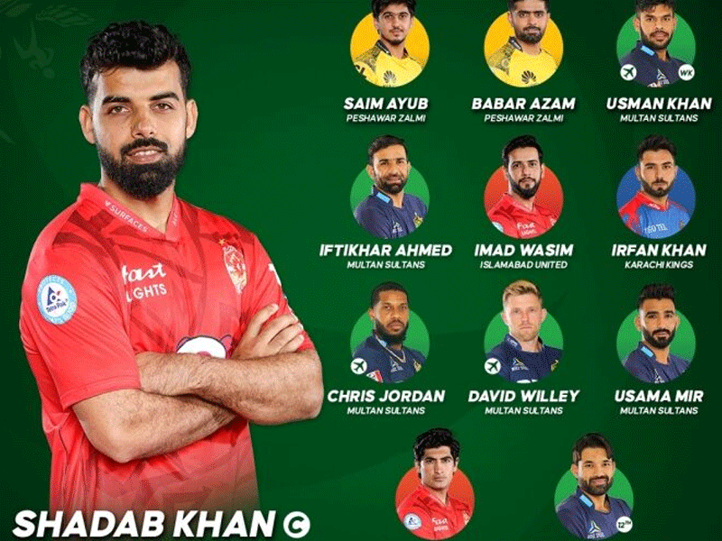 PCB names team of HBL PSL 9 with Shadab Khan as captain