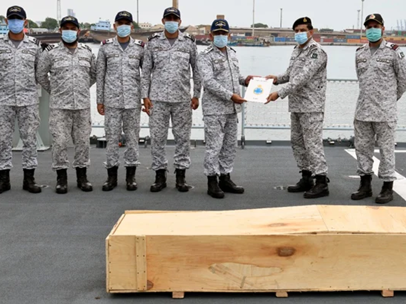 Pakistan Navy saves 9 Indian crew members after ship drowns Pakistan Navy saves 9 Indian crew members after ship drowns