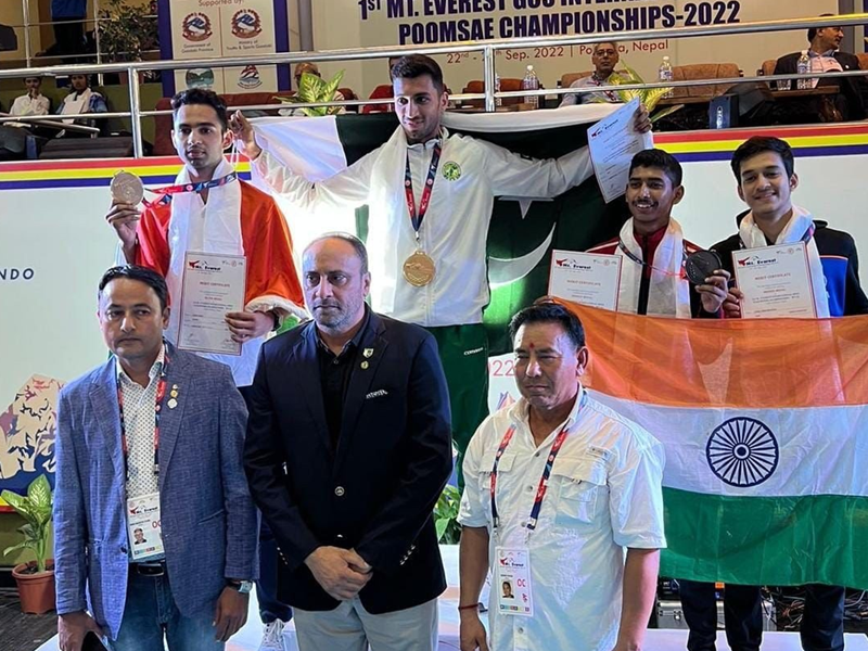 Pakistan’s Shahzaib Khan grabs Gold in 3rd Mount Everest Open Taekwondo International Championship