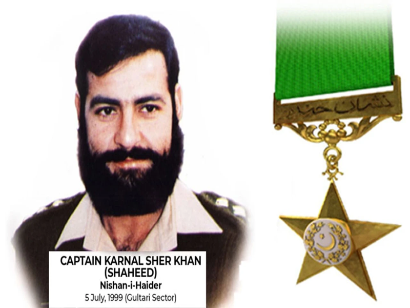 Armed forces pay glowing tribute to Capt Karnal Sher Khan