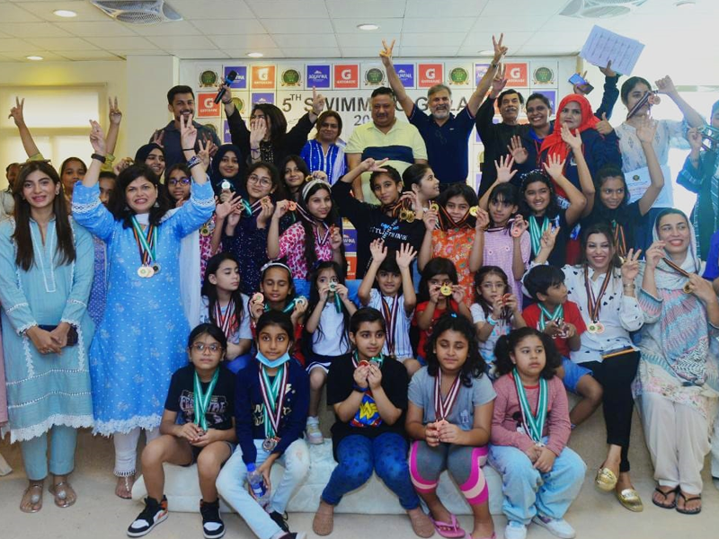 Moin Khan Academy holds 5th Swimming Gala in style Moin Khan Academy holds 5th Swimming Gala in style