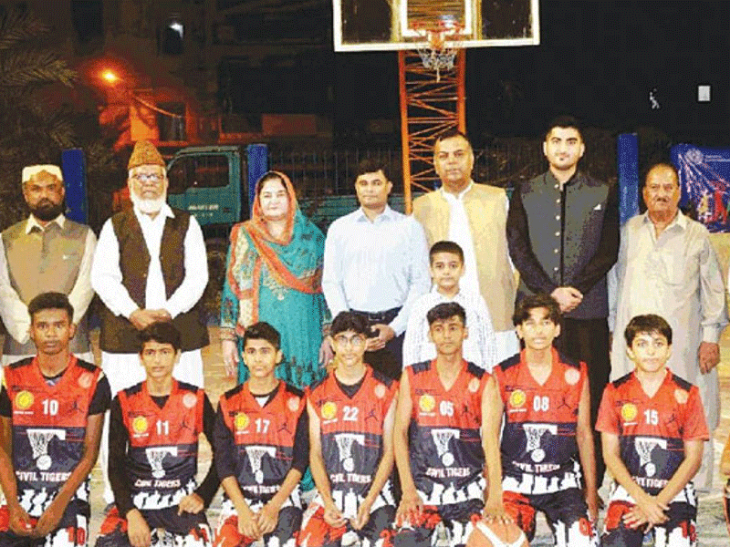 National Club, Aram Bagh Club win basketball ties