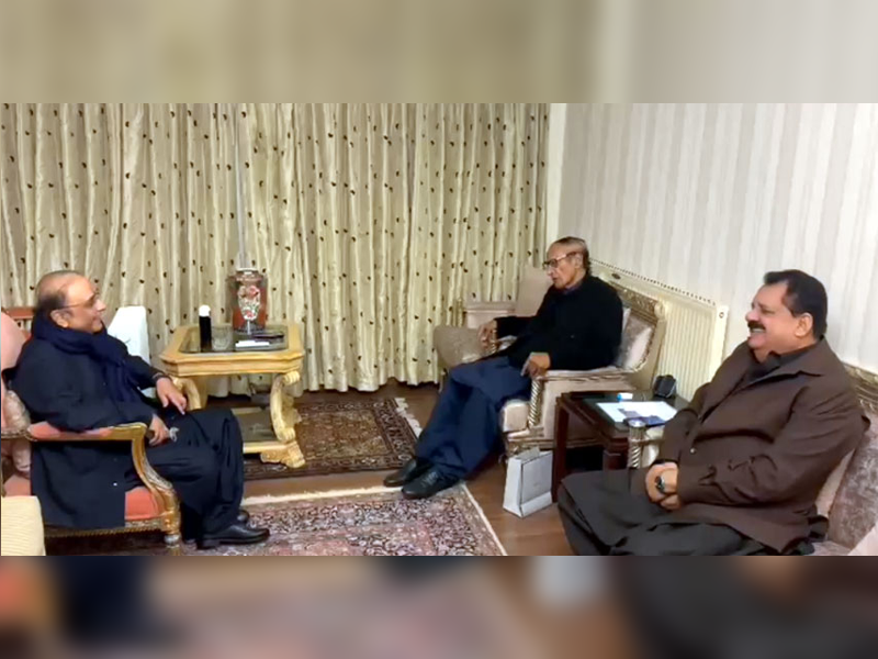 Zardari, Shujaat discuss political situation Zardari, Shujaat discuss political situation
