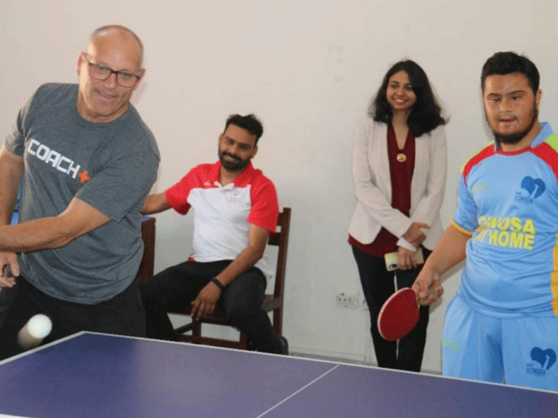 ISO Canada Head Coach visits Scinosa in Karachi, plays sports with special athletes ISO Canada Head Coach visits Scinosa in Karachi, plays sports with special athletes