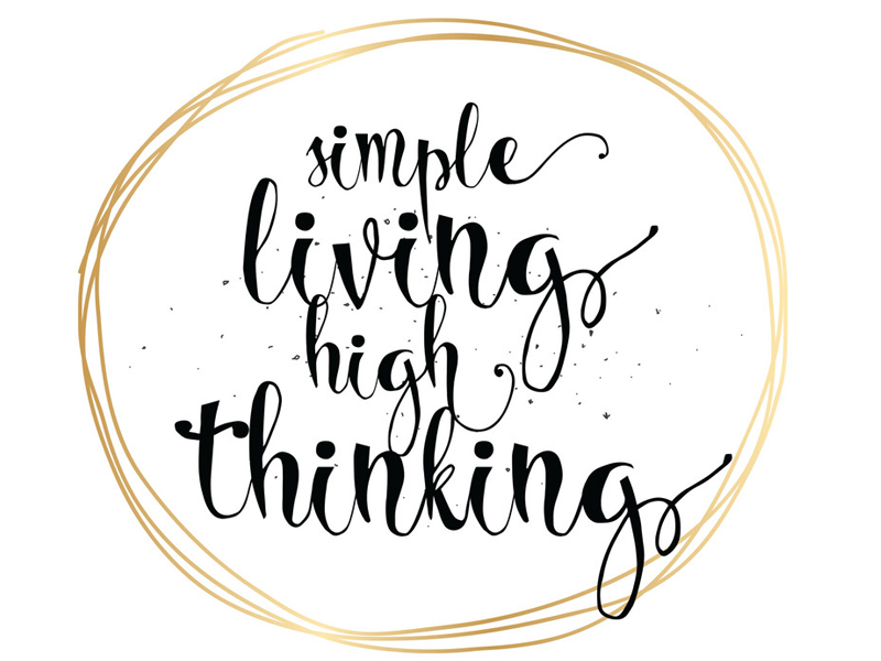 Key to success Simple living high thinking Key to success Simple living high thinking