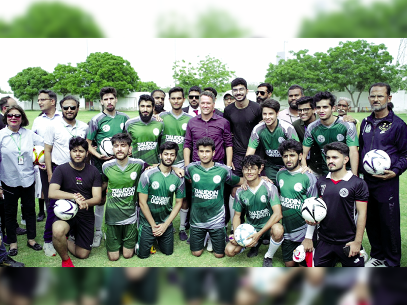 Michael Owen inaugurates Ziauddin University's Football Ground Michael Owen inaugurates Ziauddin University's Football Ground