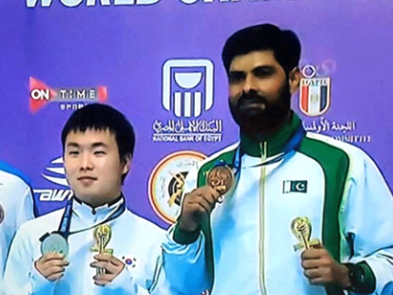 Pakistan Navy shooter wins Bronze Medal in 1st ISSF 2022 championship Pakistan Navy shooter wins Bronze Medal in 1st ISSF 2022 championship