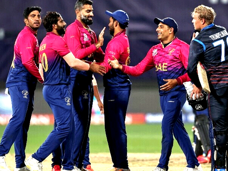 UAE beats Namibia to send Netherlands into Super 12 UAE beats Namibia to send Netherlands into Super 12