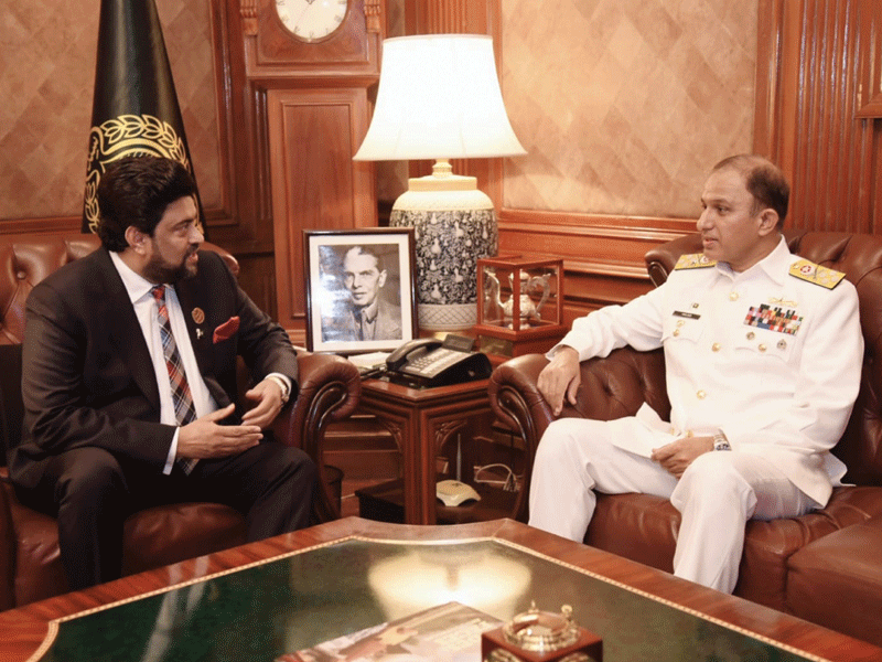 Pak Naval Chief discusses key matters with Governor Sindh Tessori