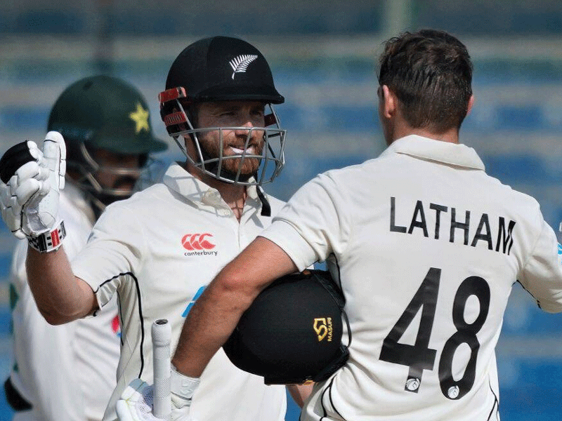 Latham, Williamson tons take NZ past Pakistan total in Karachi Latham, Williamson tons take NZ past Pakistan total in Karachi