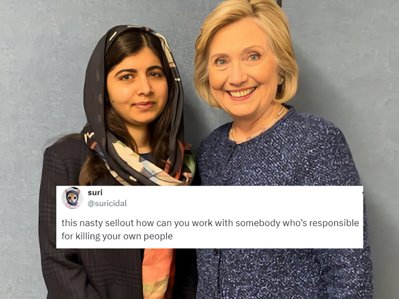 Internet slams ‘nasty sell-out’ Malala for joining forces with Hillary Internet slams ‘nasty sell-out’ Malala for joining forces with Hillary