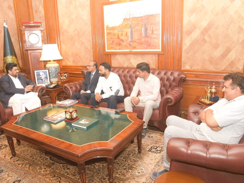 Gen Secy Amjad Aziz discusses sports promotion with Governor Tessori